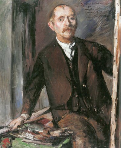 Self-portrait in Front of the Easel by Lovis Corinth